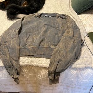 Zara washed effect cropped top